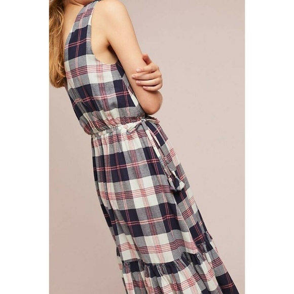 New Anthropologie Dickens Plaid Dress Size LP - Picture 3 of 4